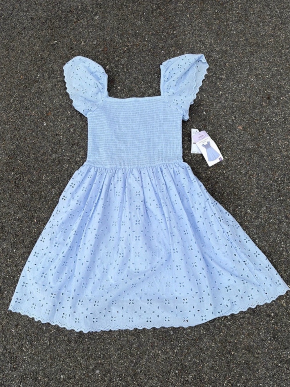 Light Blue Eyelet Dress.